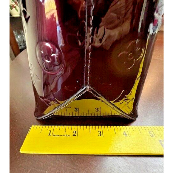 LOUIS VUITTON Monogram Vernis Tote Patent Leather Wilshire MM Amarante Burgundy - Picture 15 of 16